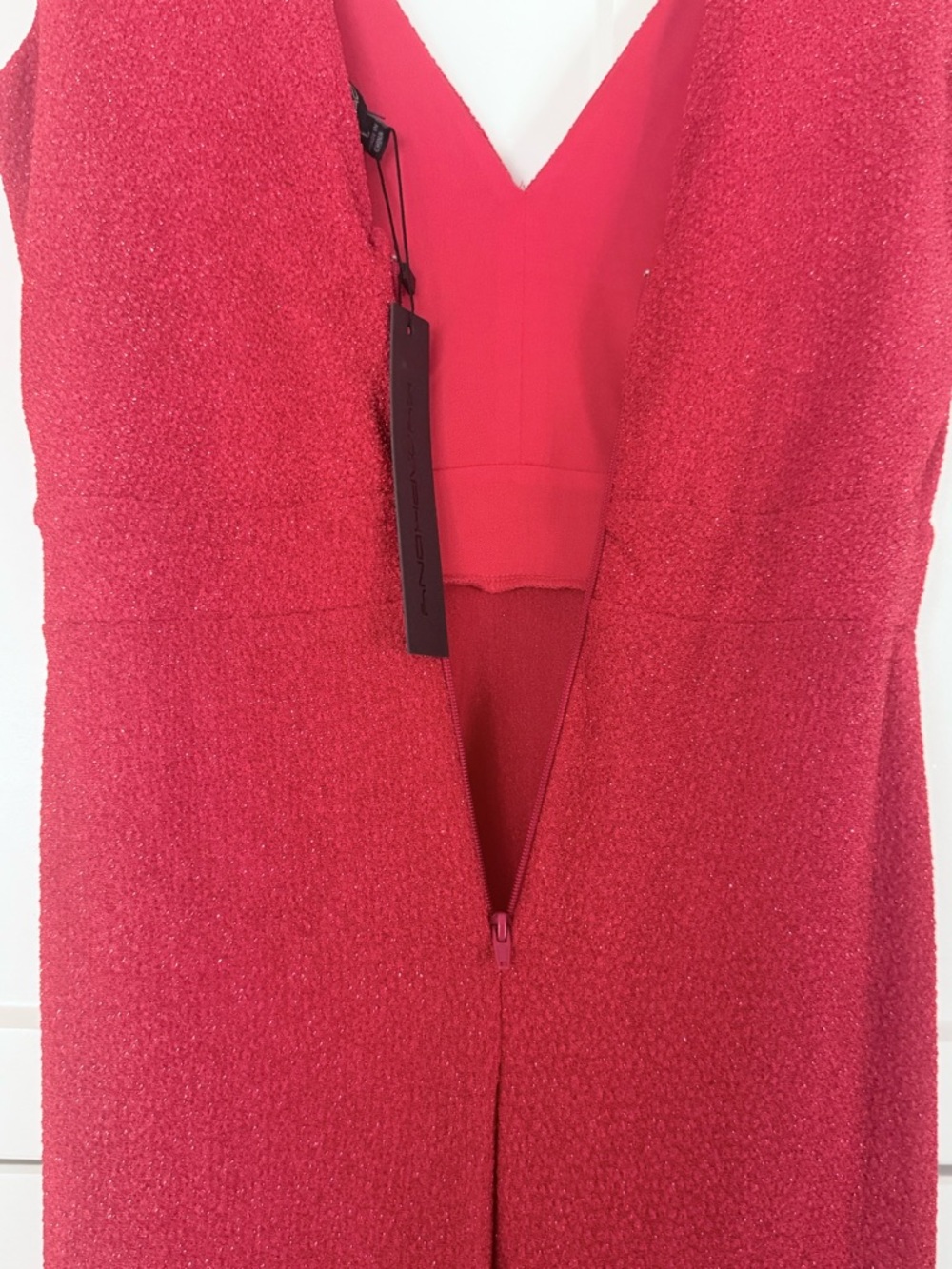 Red Sparkly Maxi Dress ✨ Elegant V-Neck Formal Gown NWT - Picture 10 of 13
